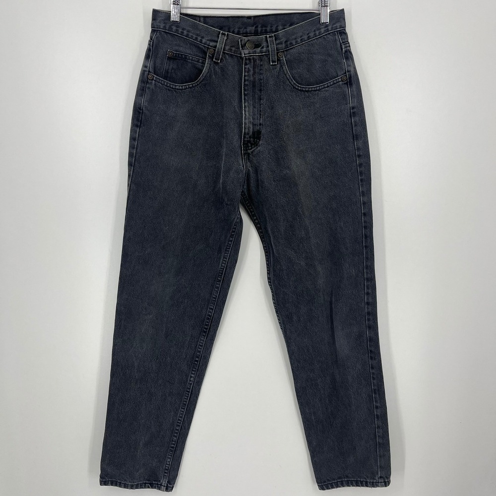 Vintage Gap Denim Easy Fit Jeans Mens 32x32 Faded Black Made in USA 90s